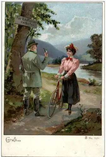 Jäger - Radfahren verboten -118382