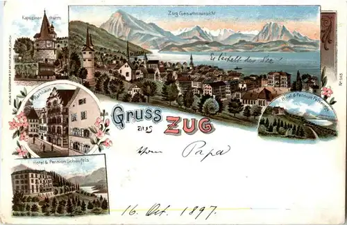 Gruss aus Zug - Litho -N2556