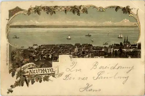 Souvenir de Neuchatel - Litho -N3086