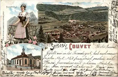 Souvenir de Couvet - Litho -N2588