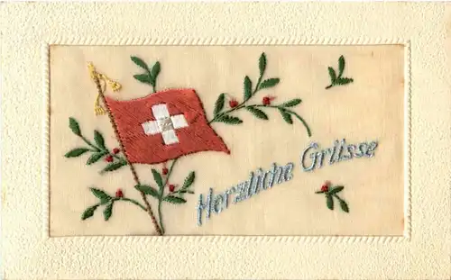 Schweiz - Gestickte Karte -187598