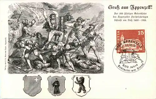 Gruss aus Appenzell mit Sonderstempel -197880