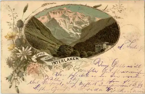 Gruss aus Interlaken - Litho -159174