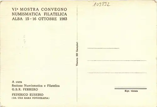 VI Mostra Convegno Numismatica Filatelica Alba 1983 -103832