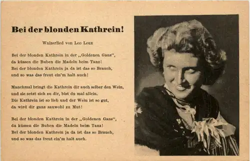 Liederkarte - Bei der blonden Kathrein -214854