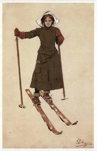 Ski - Künstlerkarte Magrini - Repro -214692