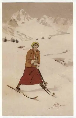 Ski Künstlerkarte Magrini -214694