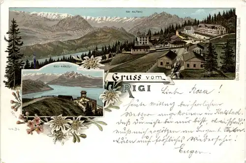 Gruss vom Rigi - Litho -216768