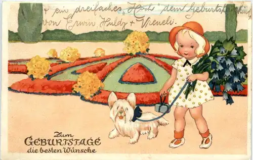 Geburtstag - Kind mit Hund -214312