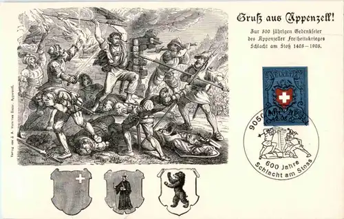 Gruss aus Appenzell mit Sonderstempel -197886