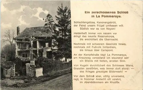 Zerschossenes Schloss in La Pommeraye - Feldpost -246700