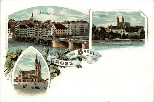 Gruss aus Basel - Litho -268356