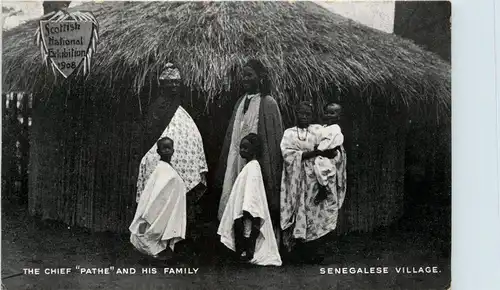 Edinburgh - Scottish National Exhibition 1908 - Senegalese Village - The Chief Pathe and his Family -271366