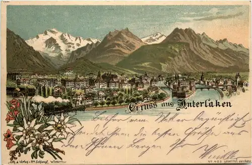 Gruss aus Interlaken - Litho -272698