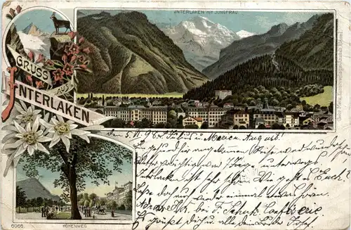 Gruss aus Interlaken - Litho -272716