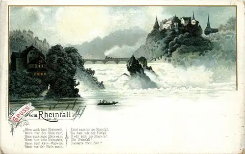 Gruss vom Rheinfall - Litho -276162