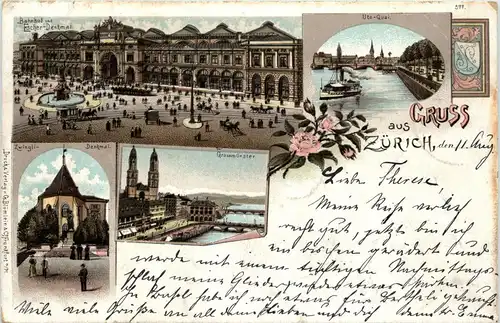 Gruss aus Zürich - Litho -275148