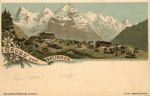 Gruss aus Mürren- Litho - Verlag Schlumpf -232960