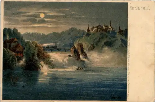 Rheinfall - Künstlerkarte Gagg - Litho -269444