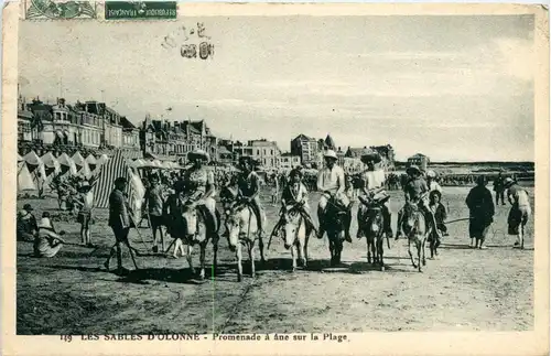 Sables D Olonne - Promenade a ane sur la Plage -411288