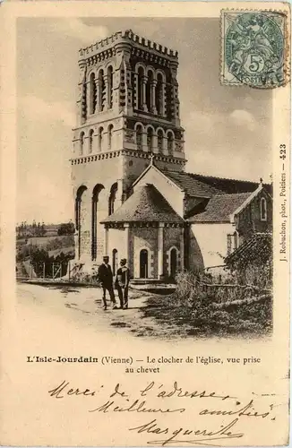 L Isle Jourdain - Le clocher de l eglise -410792
