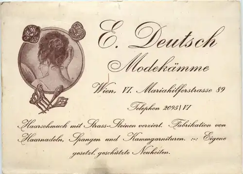 Wien - E. Deutsch Modekämme - Werbung -71744