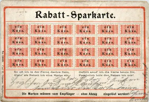 Rabatt Sparkarte für einen Kuss -426398