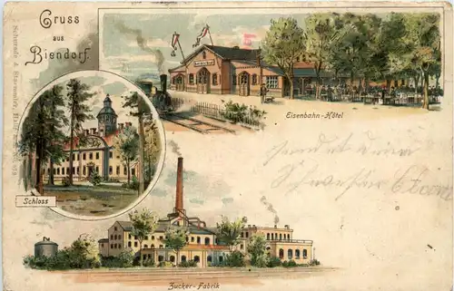 Gruss aus Biendorf - Litho Bernburg -428222