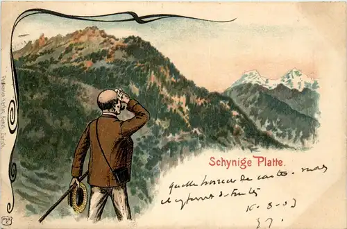 Schynige Platte - Litho Humor - Carl Künzli -426860