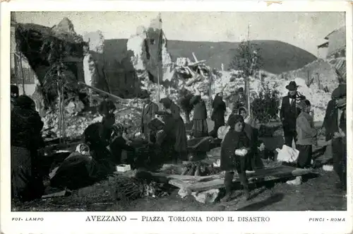 Avezzano - Piazza Torlonia Dopo il Disastro -82422