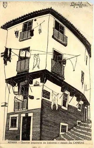 Alfama - Lisboa - dessin de Canelas -434598