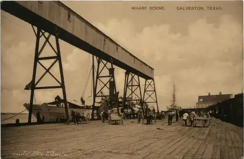 Galveston - Wharf Scene -436790