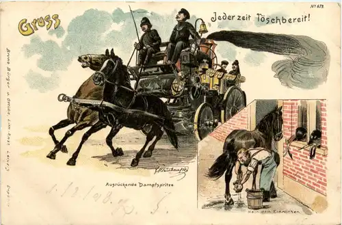 Feuerwehr - Litho -71656