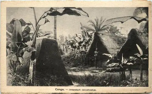 Congo - Inlandsch dorpshoekje -444670