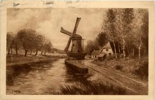 Windmühle - Werbekarte Chocolat Martougin -447068