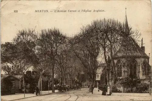 Menton, LÀvenue Carnot et LÈglise Anglaise -366440