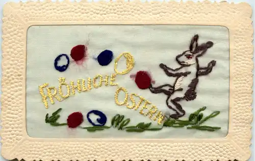 Fröhliche Ostern - bestickte Karte -92760