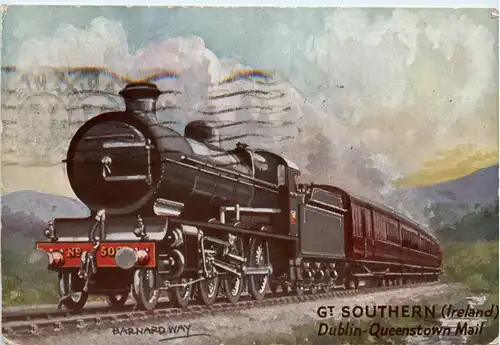 Gt. Southern - Dublin Queenstown Mail - Tucks -96220