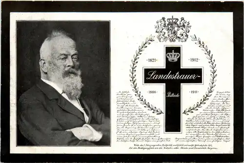 Prinzregent Luitpold - Landestrauer Postkarte 12.12.12 -95600