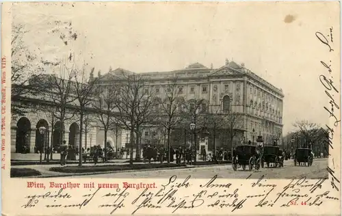 Wien, Burgtor mit neuem Burgtrart -371072