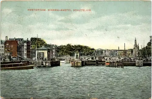 Amsterdam - Binnen-Amstel Schutsluis -100642