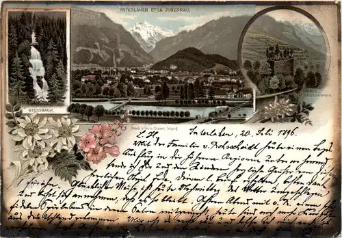 Interlaken et la Jungfrau - Litho -454740