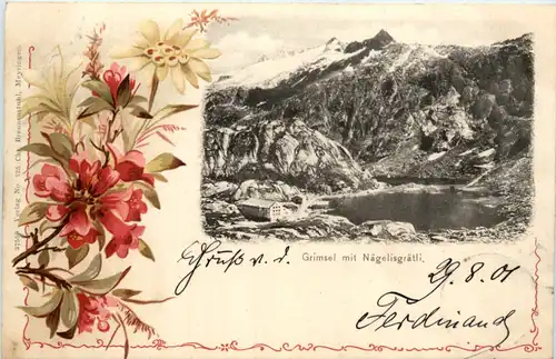 Grimsel mit Nägelisgrätli - Litho -454800