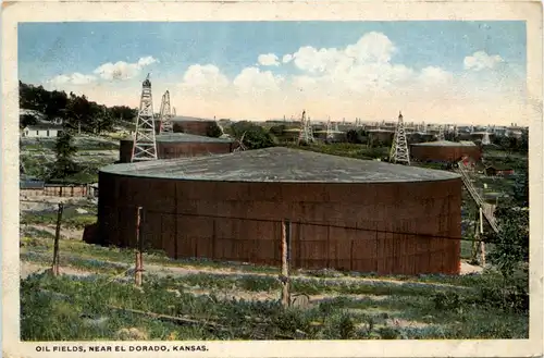 Kansas - Oil Fields Near El Dorado -458148