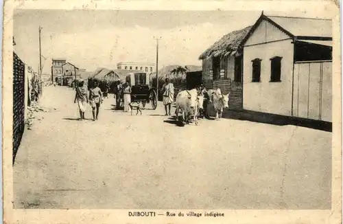 Djibouti - Rue du village indigene -458544