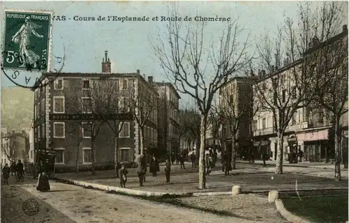 Privas, Cours de lÈsplanade et Route de Chomerac -365054