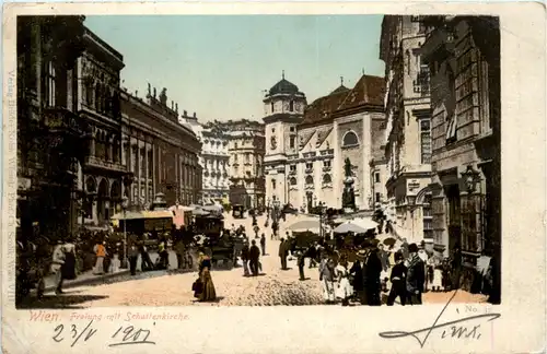 Wien - Freiung mit Schottenkirche -470800