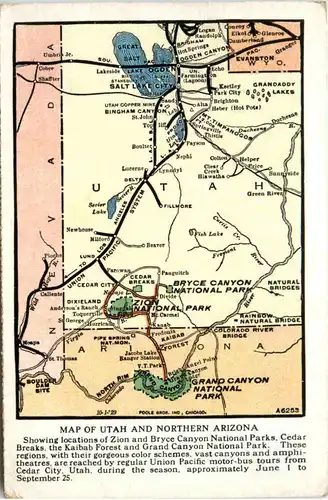 Map of Utah and Northern Arizona -475094