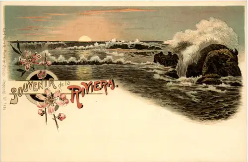 Souvenir de la Riviera - Litho Künzli -479404