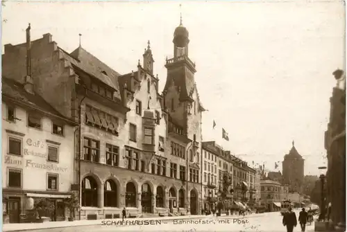 Schaffhausen - Bahnhofstrasse mit Post -480090